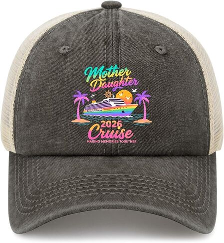 Mother Daughter-Cruise 2026 Family Trip Hat for Womens Aesthetic Washed in Kuwait