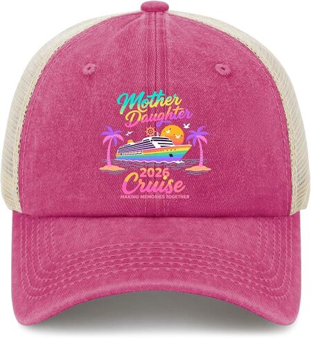 Mother Daughter-Cruise 2026 Family Trip Hat for Womens Aesthetic Washed in Kuwait