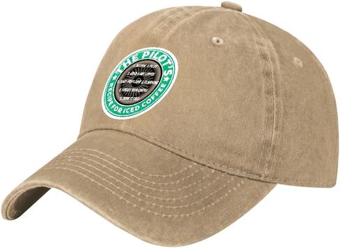 Washed Denim Hat|Funny Pilot's Iced Coffee Recipe in Kuwait