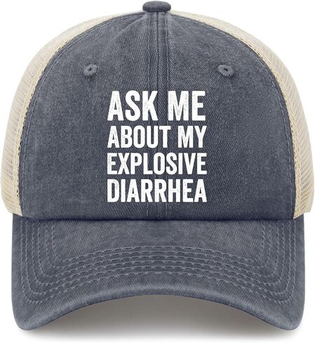 Ask Me About My Explosive Diarrhea Hats for Women Vintage Washed Distressed in Kuwait