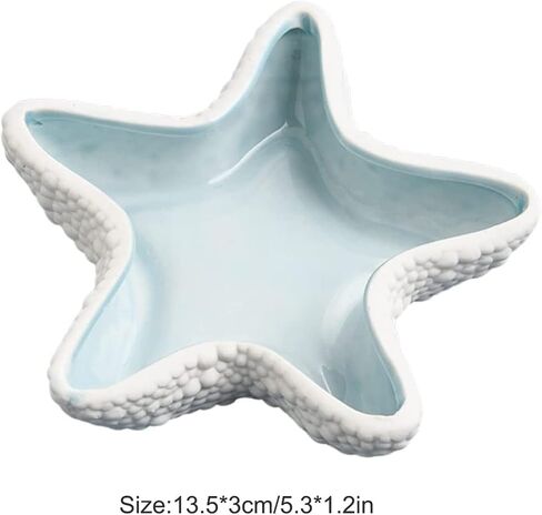 Starfish Jewelry Dish Tray Ceramic Jewelry Holder Ring Dish Trinket Tray Ceramics Tray Jewelry Dish Ocean Style Trinket Tray Dish for Entryway Table Birthday Housewarming Home Decor in Saudi Arabia