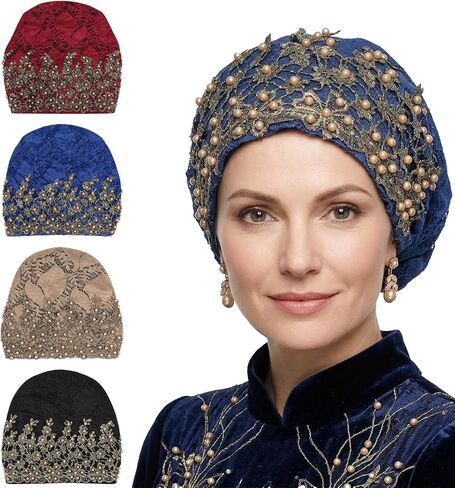 4pcs Turban Headwear Beanie for Women in Saudi Arabia