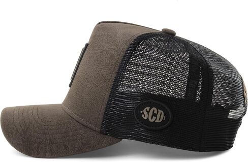 Sacudido's | Logo | Trucker Cap, Agribusiness, Ranch Hat, Farm Cap, Adjustable, for Men and Women, Great for Hunting (US, Alpha, One Size, Brown) in Saudi Arabia
