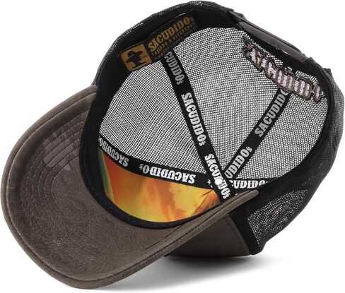 Sacudido's | Logo | Trucker Cap, Agribusiness, Ranch Hat, Farm Cap, Adjustable, for Men and Women, Great for Hunting (US, Alpha, One Size, Brown) in Saudi Arabia