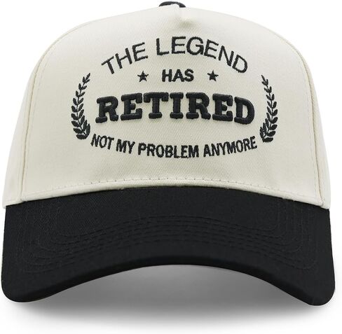 Retirement Gifts for Men Women, Happy Funny Retired Hat, 5-Panel Vintage 3D Embroidery Snapback Baseball Cap for Dad Mom Husband Wife in Saudi Arabia