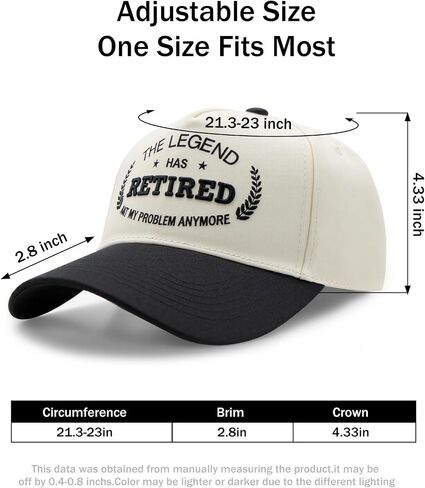 Retirement Gifts for Men Women, Happy Funny Retired Hat, 5-Panel Vintage 3D Embroidery Snapback Baseball Cap for Dad Mom Husband Wife in Saudi Arabia