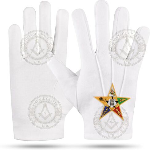 مجموعة Order of the Eastern Star OES Regalia مع غطاء وحقيبة Fez، ووشاح متعدد الألوان، وقفازات بيضاء in Kuwait