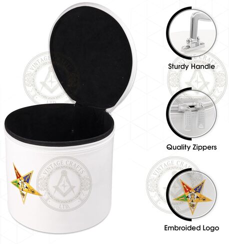 مجموعة Order of the Eastern Star OES Regalia مع غطاء وحقيبة Fez، ووشاح متعدد الألوان، وقفازات بيضاء in Kuwait