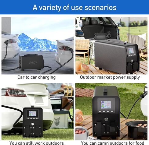 3KW EV Discharger V2L Adapter Discharge Gun Compatible with Tesla Model 3/Y/S/X After May 2019 NACS Standard Battery Protection 120V Output LCD Display Outdoor Camping Emergency in Saudi Arabia