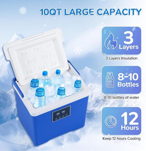 Cold Therapy Machine with Memory Function, Programmable Timer, Wireless Remote & Quiet Pump, Portable Ice Machine for Knee After Surgery, Ankle, Arm Relief, Ideal for Sports Injuries(10 Qt) in Kuwait