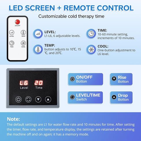 Cold Therapy Machine with Memory Function, Programmable Timer, Wireless Remote & Quiet Pump, Portable Ice Machine for Knee After Surgery, Ankle, Arm Relief, Ideal for Sports Injuries(10 Qt) in Kuwait
