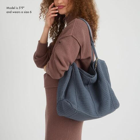The Sak Los Feliz Large Tote Bag - Premium Leather Handbag With Stylish Design For Everyday, Travel, Beach Bag - Roomy, Durable, Lined Purse With Shoulder Bag Strap, Zipper Pocket in Kuwait