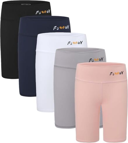 Girls' Compression Spandex Shorts High Waisted Yoga Dance Biker Shorts Comfy Athletic Shorts 5-13Y in Saudi Arabia
