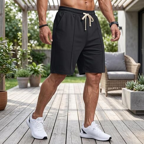 Mens Workout Shorts Casual Athletic Running Gym Shorts Lounge Short with Pockets in Kuwait