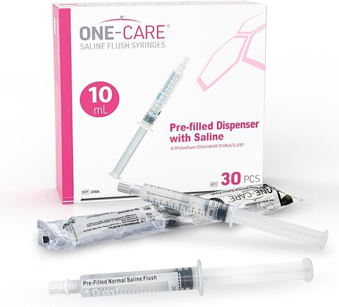 ONE-CARE 0.9% Sodium Chloride, Flush Dispenser, 10 mL – One-Time Use, Individually Wrapped, Ready-to-Use, 30pcs/Box in Kuwait
