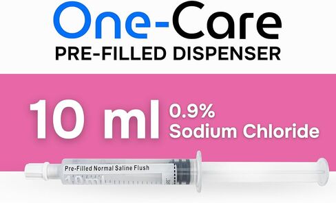 ONE-CARE 0.9% Sodium Chloride, Flush Dispenser, 10 mL – One-Time Use, Individually Wrapped, Ready-to-Use, 30pcs/Box in Kuwait