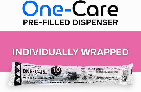 ONE-CARE 0.9% Sodium Chloride, Flush Dispenser, 10 mL – One-Time Use, Individually Wrapped, Ready-to-Use, 30pcs/Box in Kuwait