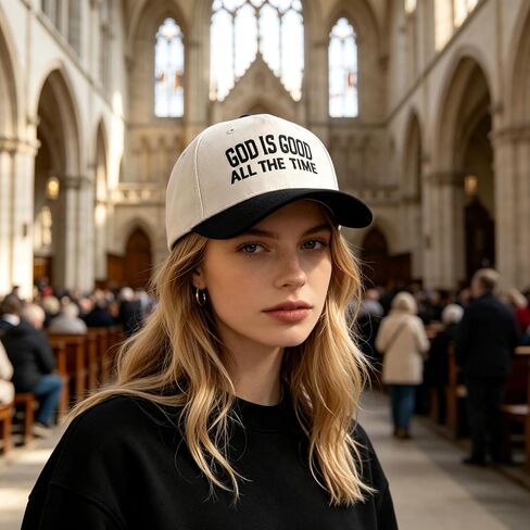 Embroidered Christian Two-Tone Baseball Cap for Men & Women, Adjustable Dad Hat Christmas Easter Gift in Kuwait