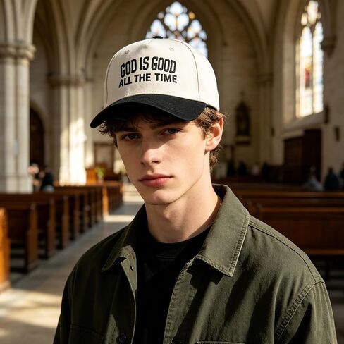Embroidered Christian Two-Tone Baseball Cap for Men & Women, Adjustable Dad Hat Christmas Easter Gift in Kuwait