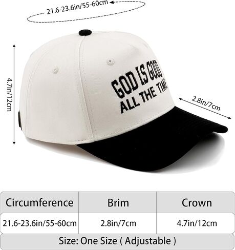 Embroidered Christian Two-Tone Baseball Cap for Men & Women, Adjustable Dad Hat Christmas Easter Gift in Kuwait