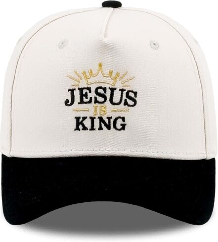 Embroidered Christian Two-Tone Baseball Cap for Men & Women, Adjustable Dad Hat Christmas Easter Gift in Kuwait