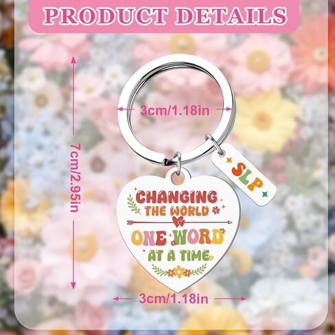 Speech Therapy Keychain Gifts - SLP Appreciation for Women Men Gifts Speechs Language Pathologist Key Chain Birthday Christmas Thank You Gift for Therapist Coworker in Saudi Arabia