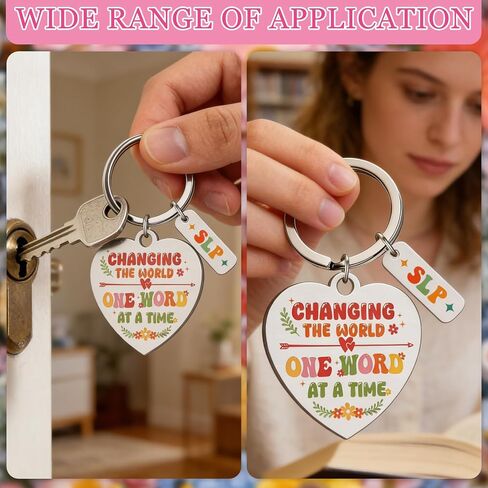 Speech Therapy Keychain Gifts - SLP Appreciation for Women Men Gifts Speechs Language Pathologist Key Chain Birthday Christmas Thank You Gift for Therapist Coworker in Saudi Arabia