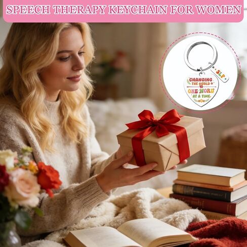 Speech Therapy Keychain Gifts - SLP Appreciation for Women Men Gifts Speechs Language Pathologist Key Chain Birthday Christmas Thank You Gift for Therapist Coworker in Saudi Arabia