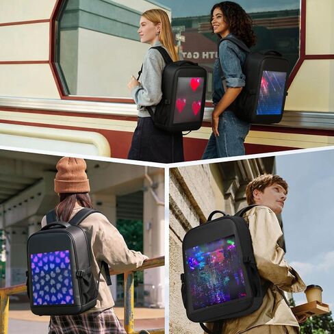Led Backpack with App Control Programmable Screen,17 inches Laptop Backpack,Waterproof led bag, Travel, Motorcycle Backpack in Saudi Arabia