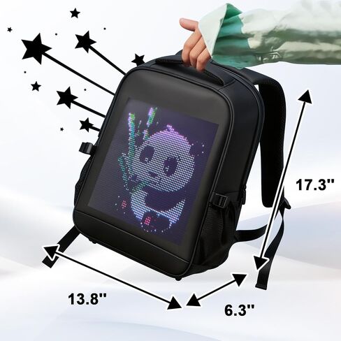 Led Backpack with App Control Programmable Screen,17 inches Laptop Backpack,Waterproof led bag, Travel, Motorcycle Backpack in Saudi Arabia