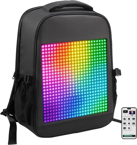 Led Backpack with App Control Programmable Screen,17 inches Laptop Backpack,Waterproof led bag, Travel, Motorcycle Backpack in Saudi Arabia