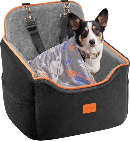 HiPetpy Dog Car Seat 6" Elevated Memory Foam Booster Seat Pet Car Seat in Saudi Arabia