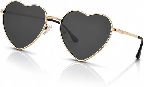 Oiomniv Heart Sunglasses for Women Men, Retro Love Heart Glasses UV400, Party Festival Rave Pride Accessories in Saudi Arabia