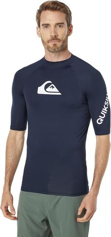 Quiksilver Men's Standard All Time Short Sleeve Rashguard UPF 50 Sun Protection Surf Shirt in Saudi Arabia