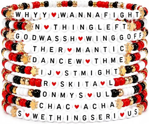 12 Pcs Bruno Merch Inspired Bracelets - Stackable Stretch Beaded Friendship Bracelets for Concert Outfit, Fan Gift Set in Saudi Arabia