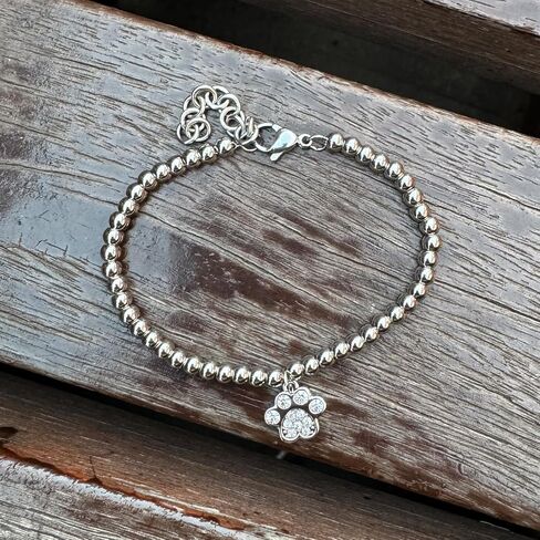 Dog Paw Print Bracelet for Women Inspirational Pet Lover Jewelry Gift for Dog Mom Dad Animal Lover Gift for Women Teen Girls in Saudi Arabia