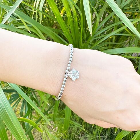 Dog Paw Print Bracelet for Women Inspirational Pet Lover Jewelry Gift for Dog Mom Dad Animal Lover Gift for Women Teen Girls in Saudi Arabia