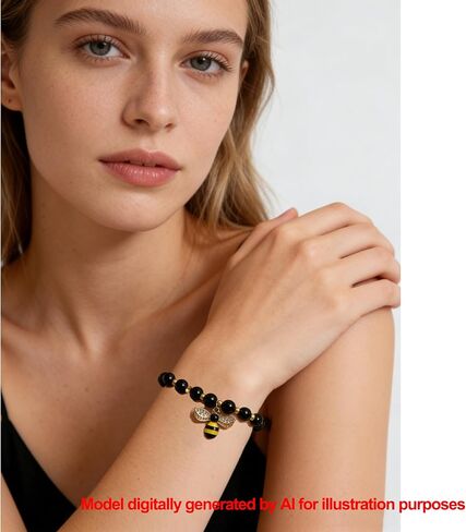 Queen Bee Bracelets Inspirational Friendship Beaded Stretch Bracelet Cute Jewelry Gifts for Women with Card in Saudi Arabia
