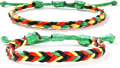 Juneteenth African Beaded Bracelet for Women Colorful Happy kwanzaa African Proud Stackable Wood Beaded Bracelet Black History Month Accessory Jewelry in Kuwait