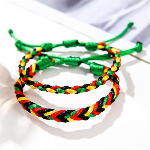 Juneteenth African Beaded Bracelet for Women Colorful Happy kwanzaa African Proud Stackable Wood Beaded Bracelet Black History Month Accessory Jewelry in Kuwait