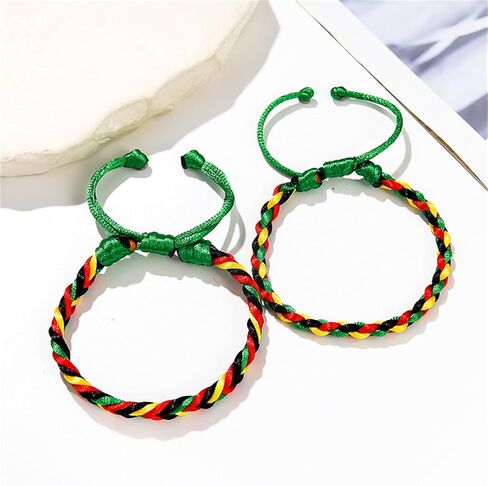 Juneteenth African Beaded Bracelet for Women Colorful Happy kwanzaa African Proud Stackable Wood Beaded Bracelet Black History Month Accessory Jewelry in Kuwait