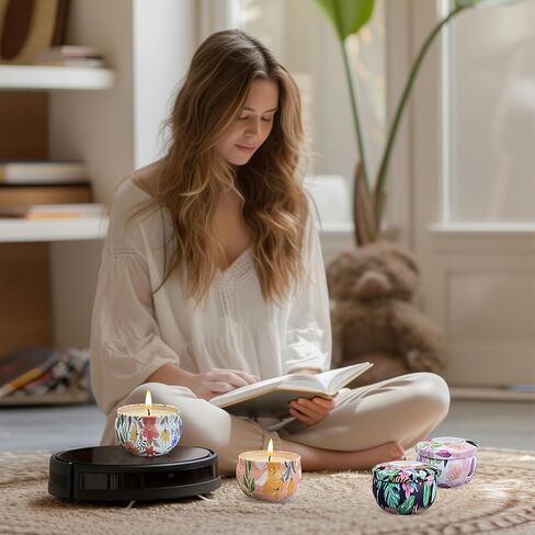 36 Packs Scented Candles Gift Set, Fragrances Candle for Women, 2.5 OZ Portable Jar Candle for for Spa, Yoga, Bath, Aromatherapy, Stress Relief, Floral Pattern in Kuwait