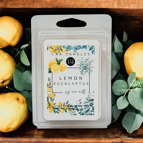 3 PACK Lemon Eucalyptus Wax Melt Made In USA Fragrance Melts Tarts Luxury Premium Soy 3 2.4 ox Clean Ingredients Essential Oils Hand Poured Cubes Long Lasting Strong Scent Floral Fruit in Saudi Arabia