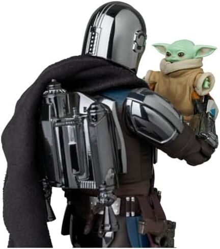 MAFEX No.256 إصدار Mandalorian Chrome، الارتفاع الإجمالي تقريبًا. 6.3 بوصة (160 ملم)، مجسم حركة مطلي in Kuwait