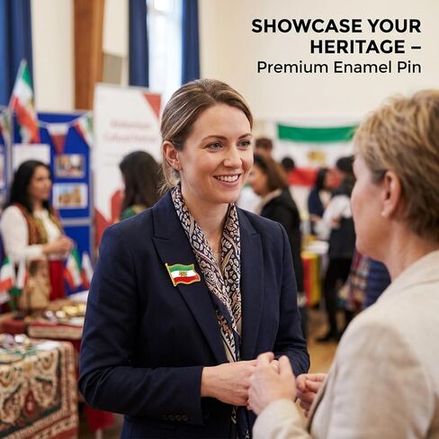 Iran Pin, Iran Flag Pin and Lion and Sun, 12-Piece Iranian Flag Set for National Celebrations and Cultural Displays, Iranian Lion and Sun Lapel Pins Bulk in Saudi Arabia
