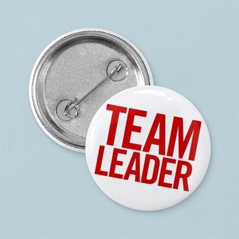دبوس زر صغير مستدير مقاس 1 بوصة من CafePress Team Leader in Kuwait