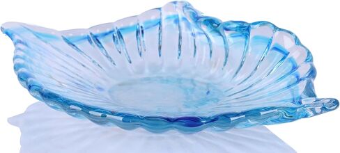 WUBIANJIE Leaf Tray Decorative Small Bowl, Hand Blown Glass Catchall Dish for Tabletop Storage, Single Glass Bowl for Keys Jewelry Coffee Table Entryway Shelf Living Room Decor in Saudi Arabia