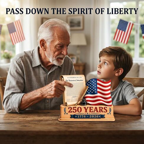 USA 250th Anniversary Merchandise, 250th Anniversary USA Decor, Patriotic Gift, USA 250 Anniversary Decorations, 1776-2026 Independence Day 2D Showpieces for Home Decorations in Kuwait