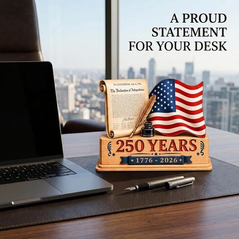 USA 250th Anniversary Merchandise, 250th Anniversary USA Decor, Patriotic Gift, USA 250 Anniversary Decorations, 1776-2026 Independence Day 2D Showpieces for Home Decorations in Kuwait