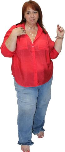 Katia Designs The Goddess Shirt - Elegant Button-Down Shirt with Classic Collar, Rolled Sleeves, and Layered Necklaces in Saudi Arabia